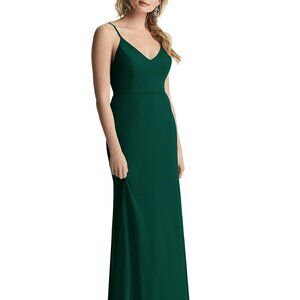 After Six 6815.Shirred Sash Cowl-Back Chiffon Trumpet Gown..Hunter Green...Sz 6